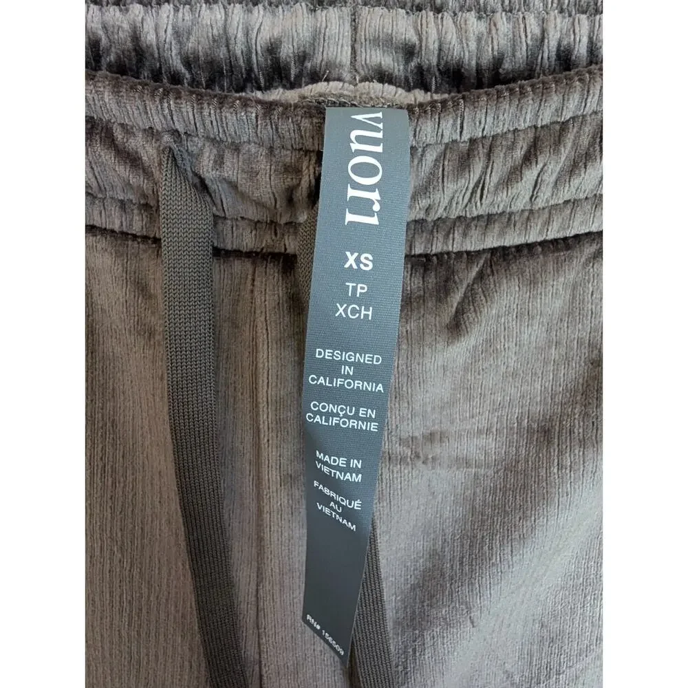 NWT Vuori Haven Pants Womens XS Dark Java Corduroy Straight Leg Pull On VW4431